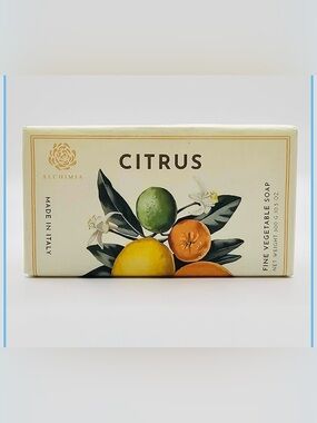 Alchimia Citrus Fine Vegetable Soap Bar, Luxury Bath Soap, 10.5 oz